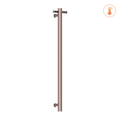 HEATED VERTICAL TOWEL RAIL BRUSHED BRONZE