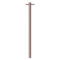 HEATED VERTICAL TOWEL RAIL BRUSHED BRONZE
