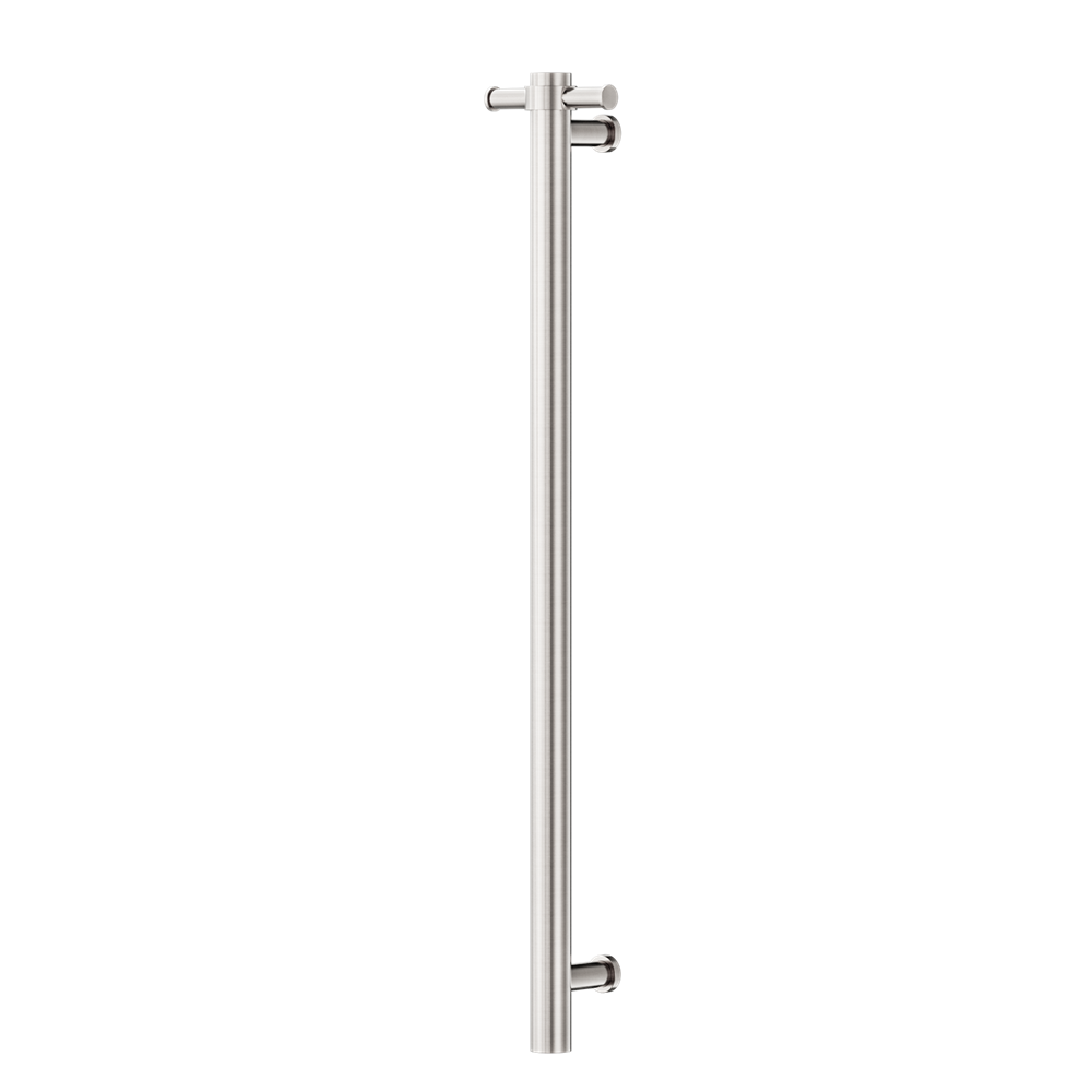 NON-HEATED VERTICAL TOWEL RAIL 900MM BRUSHED NICKEL