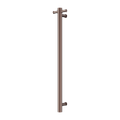 MECCA 240V SINGLE VERTICAL HEATED TOWEL RAIL BRUSHED BRONZE