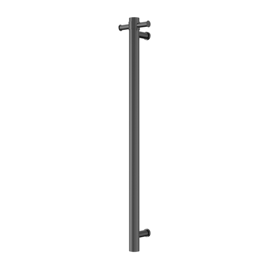 MECCA 240V SINGLE VERTICAL HEATED TOWEL RAIL GUN METAL