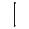 MECCA 240V SINGLE VERTICAL HEATED TOWEL RAIL MATTE BLACK