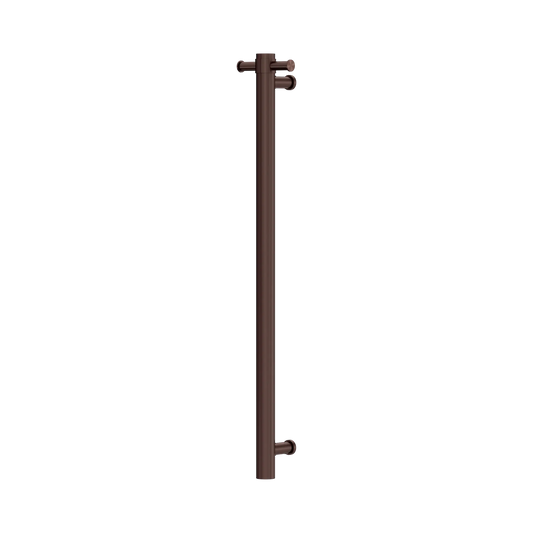 Mecca 12V Single Vertical Heated Towel Rail Rome Bronze