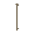 Mecca 12V Single Vertical Heated Towel Rail Tumbled Antique Brass