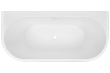 Oxford 1700 Back-To-Wall Freestanding Bath with Integrated Overflow — White Baths, Acrylic Baths, Back to Wall & Corner Baths