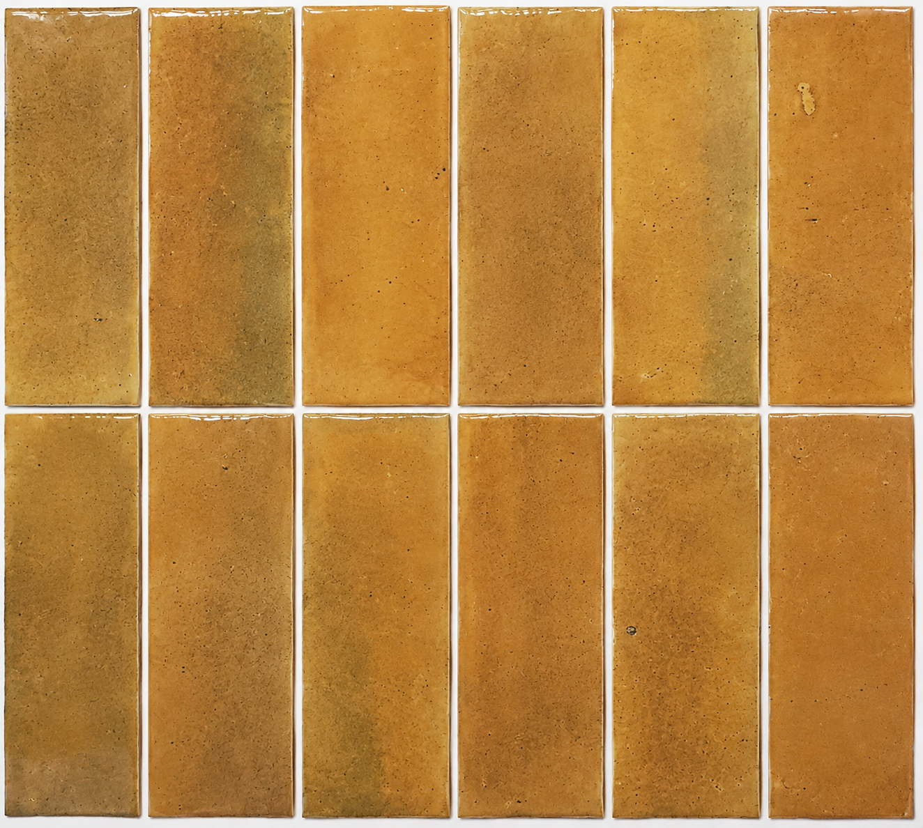 Okayama Caramel Brown Gloss Subway Tile