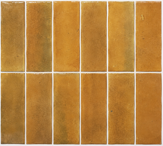 Okayama Caramel Brown Gloss Subway Tile