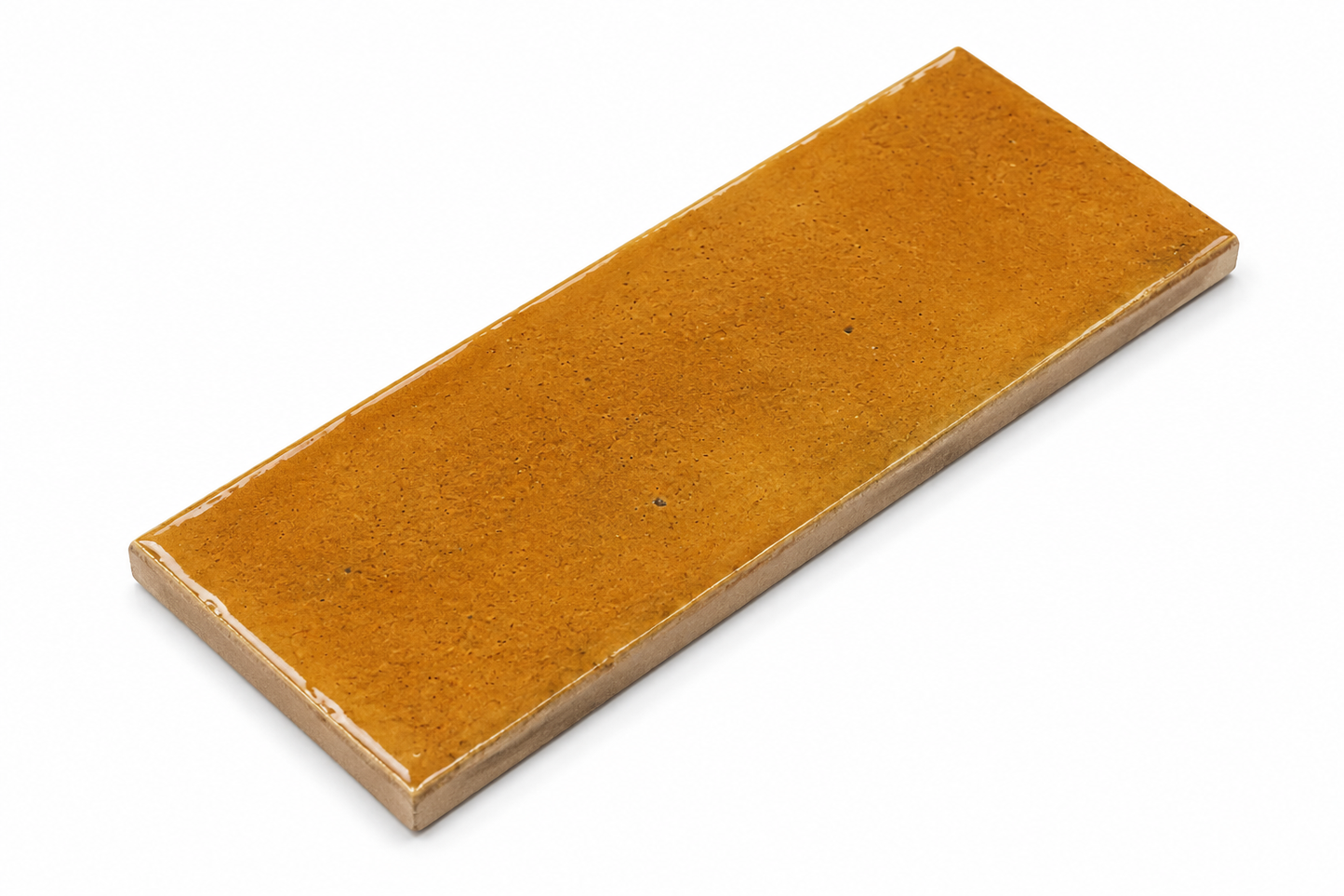 Okayama Caramel Brown Gloss Subway Tile
