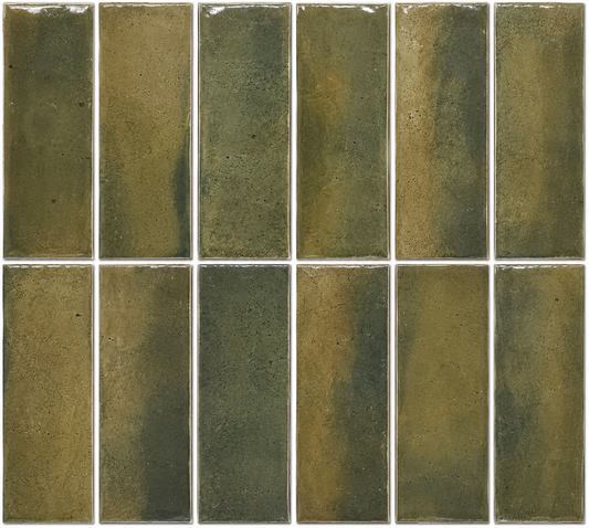 Okayama Olive Gloss Subway Tile