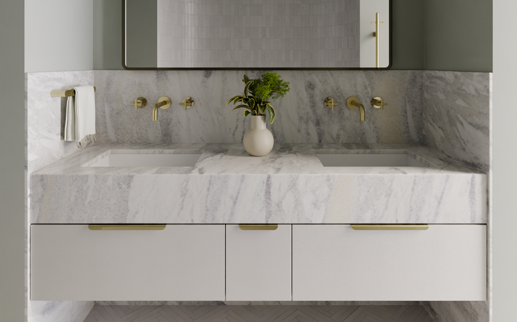 ÖPPEN EDGE-PULL 150MM CABINET HANDLE (BRUSHED)