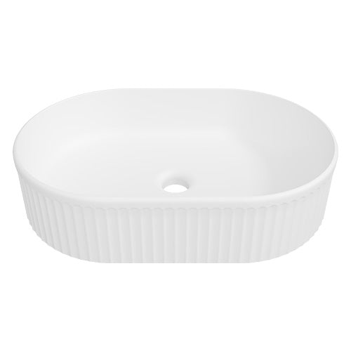 Timberline Oval Flute Basin White Matt