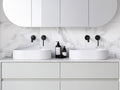 Timberline Oval Flute Basin White Gloss