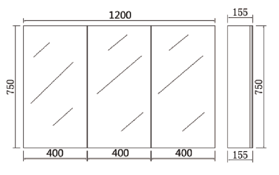 Alpha PVC Shaving Cabinets LK-ALSV1200