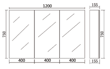 Alpha PVC Shaving Cabinets LK-ALSV1200