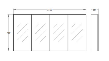 Alpha PVC Shaving Cabinets LK-ALSV1500