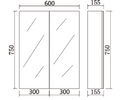 Alpha PVC Shaving Cabinets LK-ALSV600