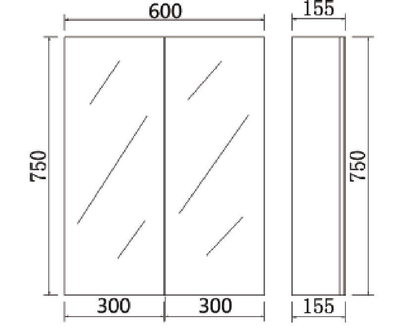 Alpha PVC Shaving Cabinets LK-ALSV600
