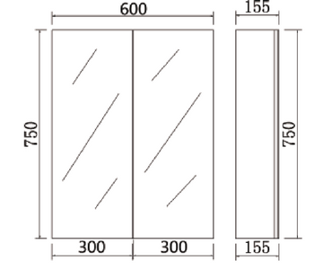 Alpha PVC Shaving Cabinets LK-ALSV600