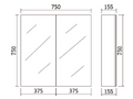 Alpha PVC Shaving Cabinets LK-ALSV750
