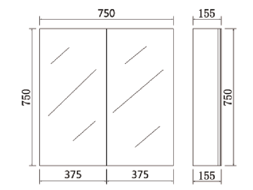 Alpha PVC Shaving Cabinets LK-ALSV750