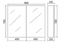 Alpha PVC Shaving Cabinets LK-ALSV900