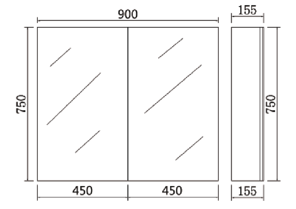 Alpha PVC Shaving Cabinets LK-ALSV900