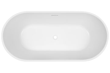 Prezzo 1500/1700 Freestanding Bath with Integrated Overflow — White Baths, Acrylic Baths, Oval Baths