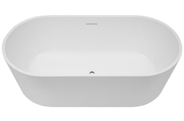 Prezzo 1500/1700 Freestanding Bath with Integrated Overflow — White Baths, Acrylic Baths, Oval Baths