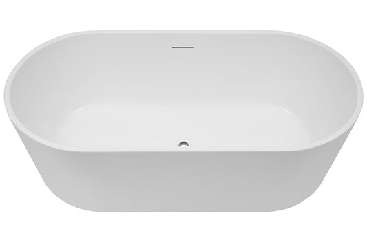 Prezzo 1500/1700 Freestanding Bath with Integrated Overflow — White Baths, Acrylic Baths, Oval Baths