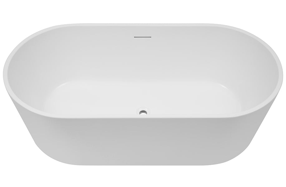 Prezzo 1500/1700 Freestanding Bath with Integrated Overflow — White Baths, Acrylic Baths, Oval Baths