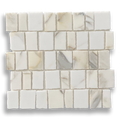 PACIANO CALACATTA GOLD NATURAL STONE ARTISAN CUT MOSAIC TILE