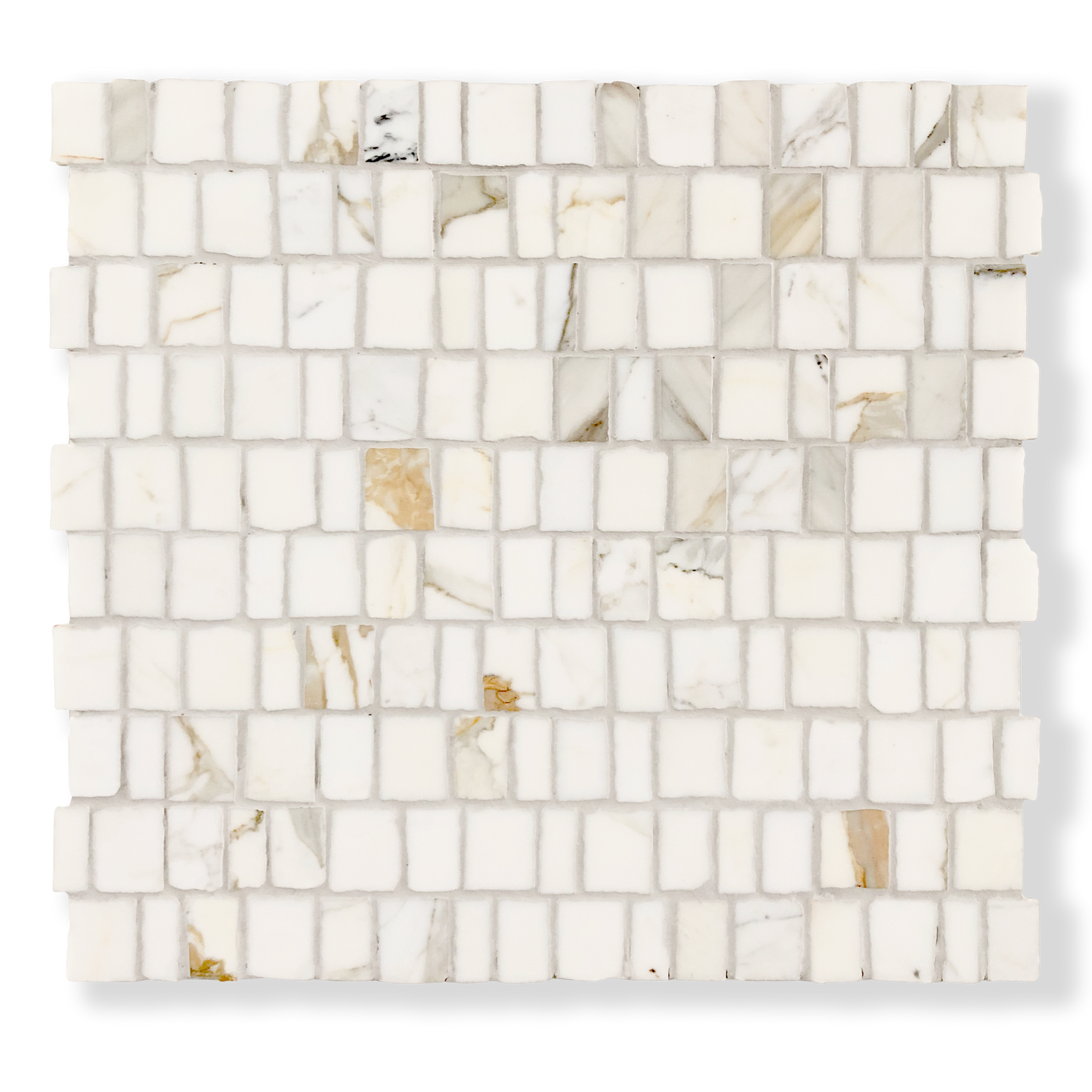 PACIANO CALACATTA GOLD NATURAL STONE ARTISAN CUT MOSAIC TILE