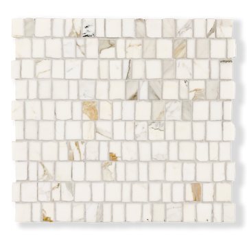 PACIANO CALACATTA GOLD NATURAL STONE ARTISAN CUT MOSAIC TILE