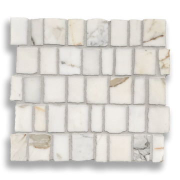 PACIANO CALACATTA GOLD NATURAL STONE ARTISAN CUT MOSAIC TILE
