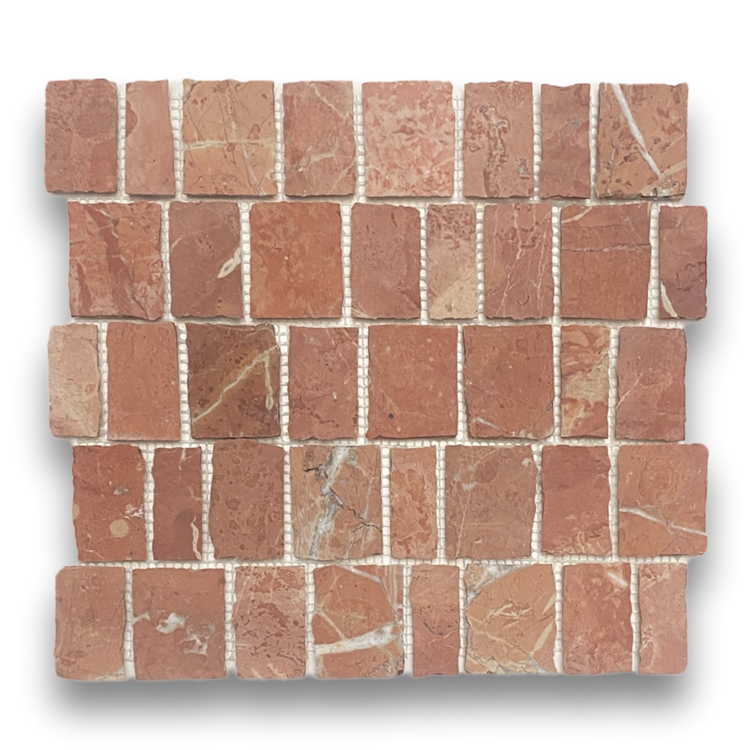PACIANO ROJO ALICANTE NATURAL STONE ARTISAN CUT MOSAIC TILE
