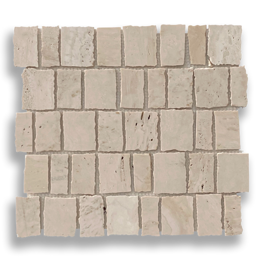 PACIANO TRAVERTINE NATURAL STONE ARTISAN CUT MOSAIC TILE
