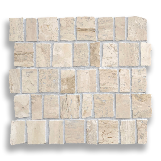 PACIANO TRAVERTINE NATURAL STONE ARTISAN CUT MOSAIC TILE