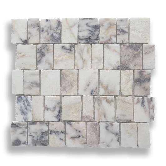 PACIANO VIOLA ORO NATURAL STONE ARTISAN CUT MOSAIC TILE