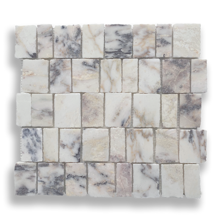 PACIANO VIOLA ORO NATURAL STONE ARTISAN CUT MOSAIC TILE