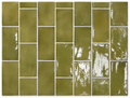 Prato Basil Green Gloss Ceramic Tile
