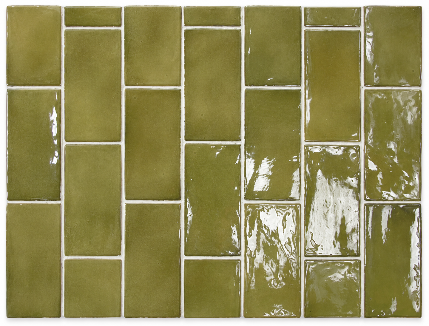 Prato Basil Green Gloss Ceramic Tile