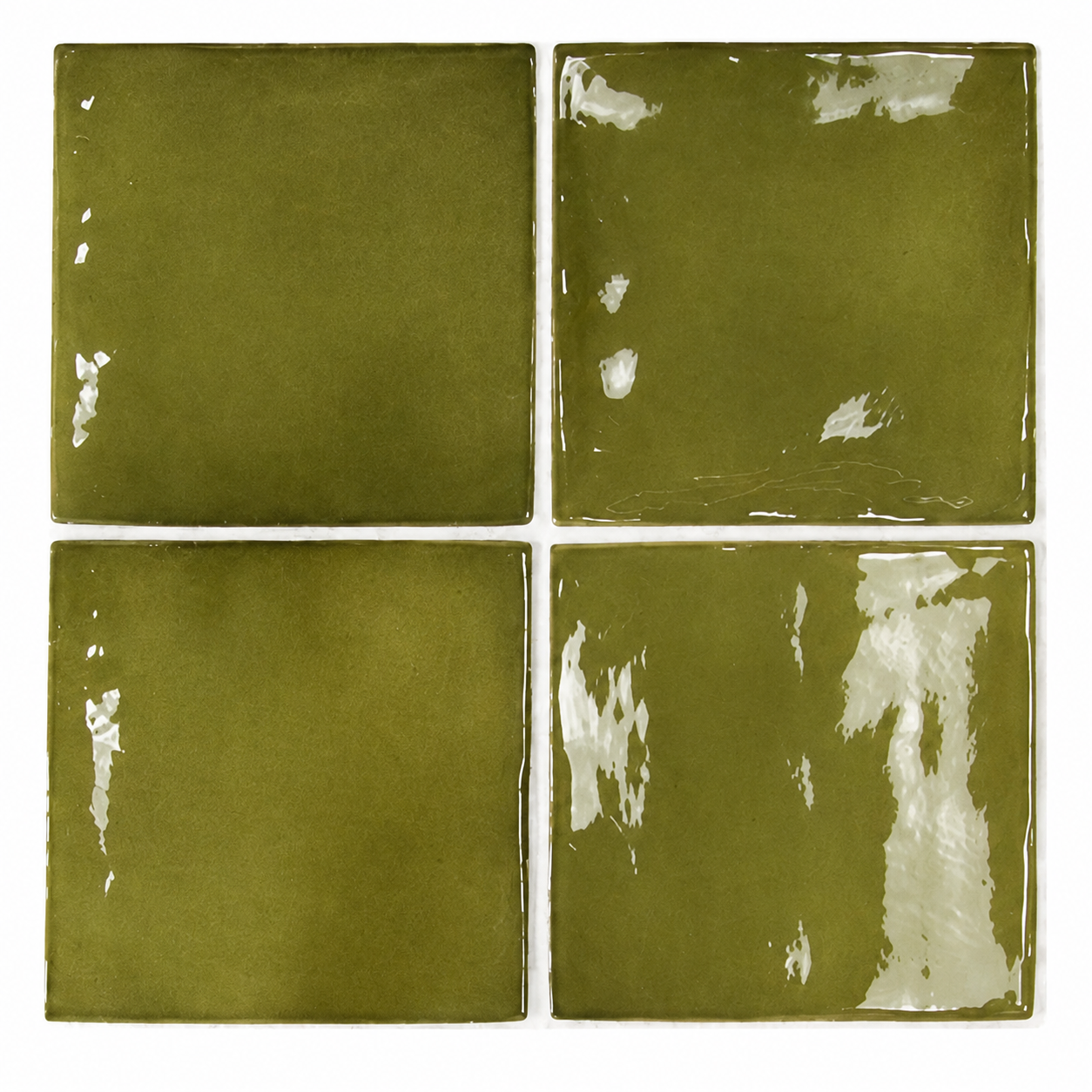 Prato Basil Green Gloss Ceramic Tile