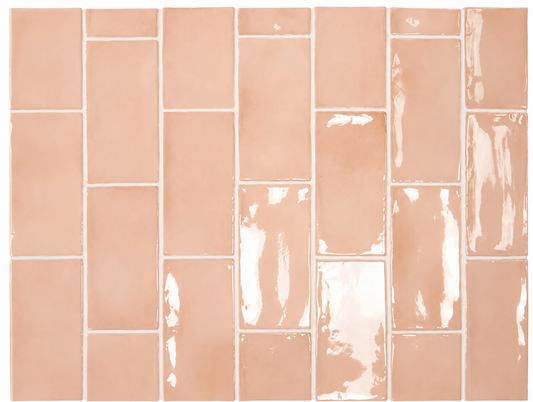 Prato Blush Pink Gloss Subway Tile
