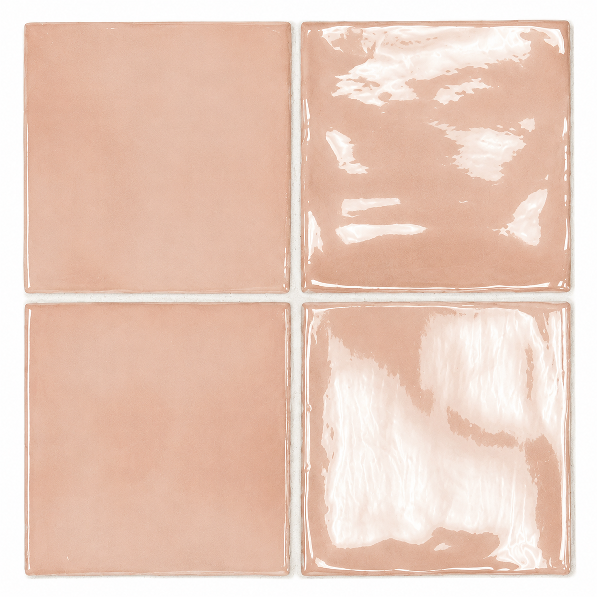 Prato Blush Pink Gloss Ceramic Tile
