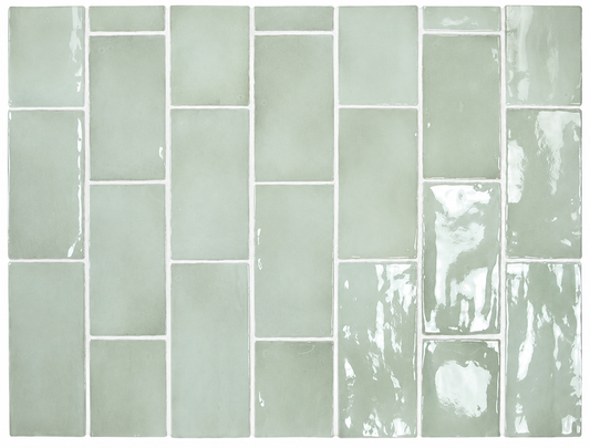 Prato Mint Green Gloss Subway Tile