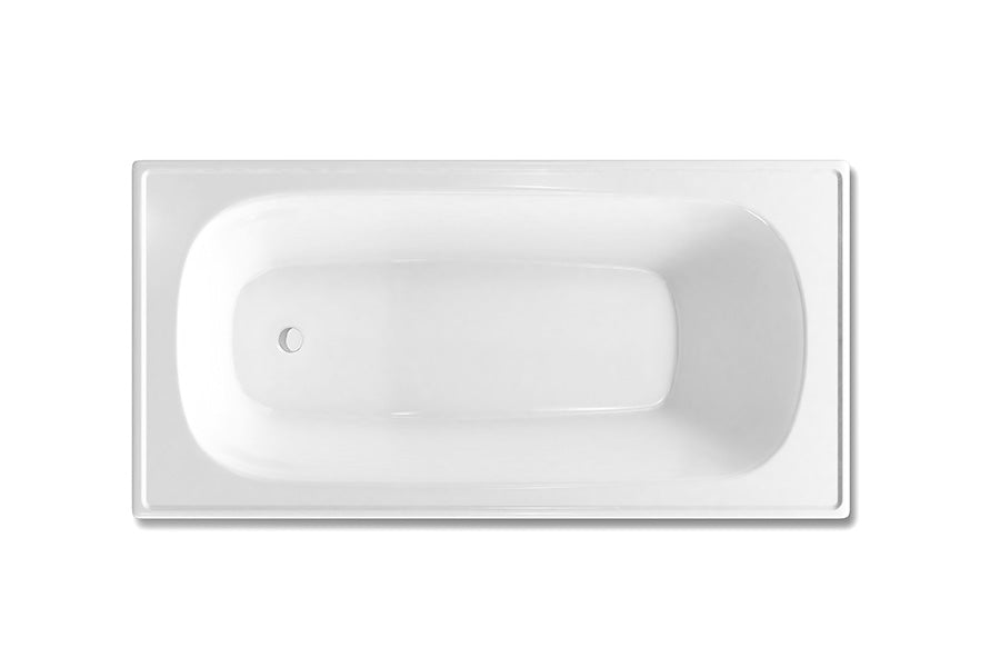 Giorgia 1500/1700 Pressed Metal Bath — White Baths, Steel Baths, Built In Baths, Rectangular Baths