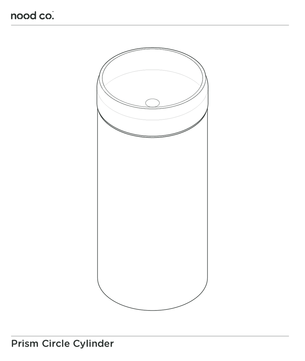 Cylinder - Prism Circle Basin (Rust)