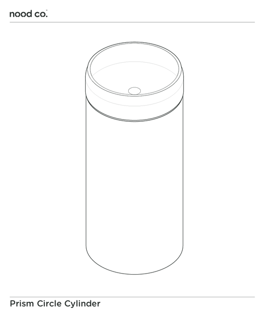Cylinder - Prism Circle Basin (Custard)