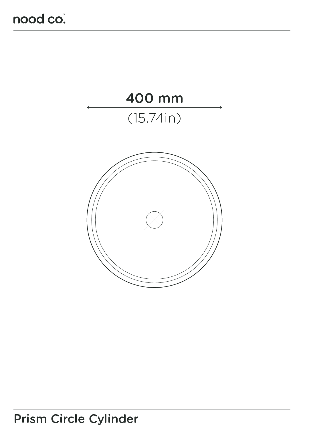 Cylinder - Prism Circle Basin (Ivory)