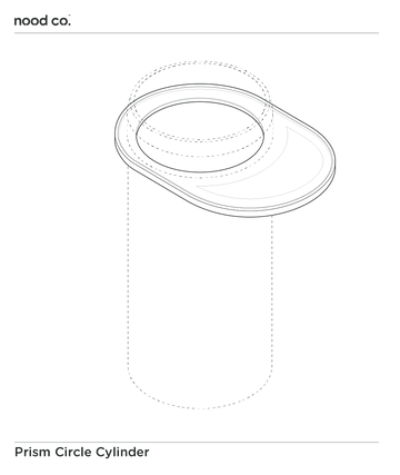 Cylinder - Prism Circle Basin (Custard)
